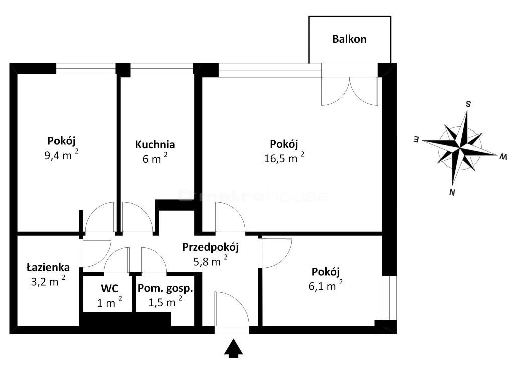 3 pokoje, mieszkanie 49,50 m², piętro 7, oferta nr , SMFESY677, Warszawa, Mokotów, Mokotów, Bruna