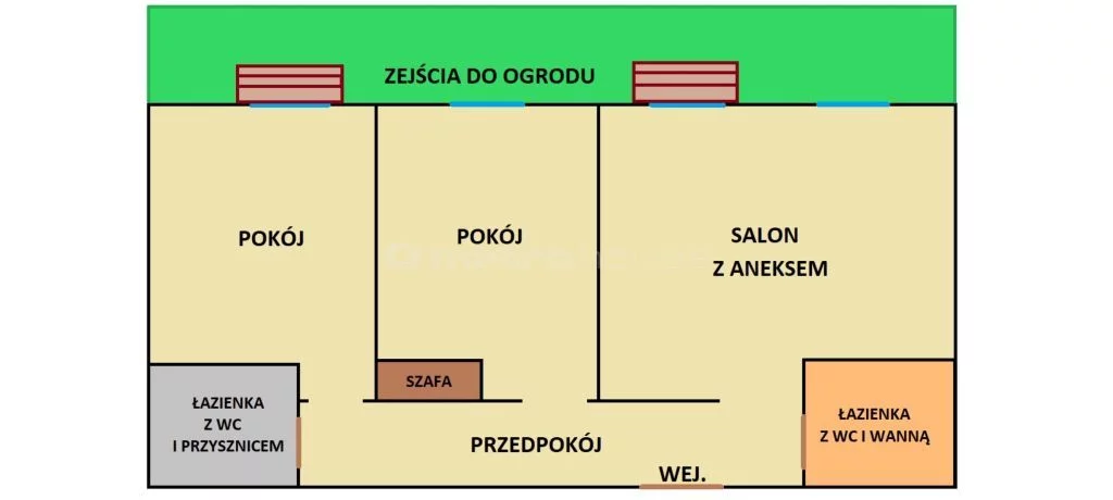 3 pokoje, mieszkanie 64,54 m², parter, oferta nr , SMFAKE401, Borne Sulinowo, Brzechwy