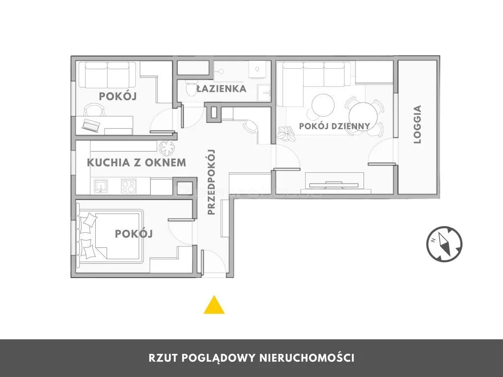 3 pokoje, mieszkanie 64,04 m², piętro 2, oferta nr , SMTIZY101, Kołobrzeg, Budowlana