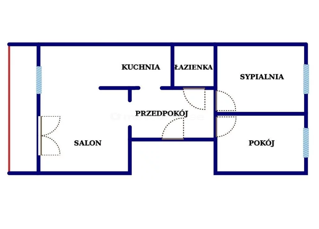 3 pokoje, mieszkanie 55,30 m², piętro 1, oferta nr , SMTIVE809, Rybnik, Chabrowa