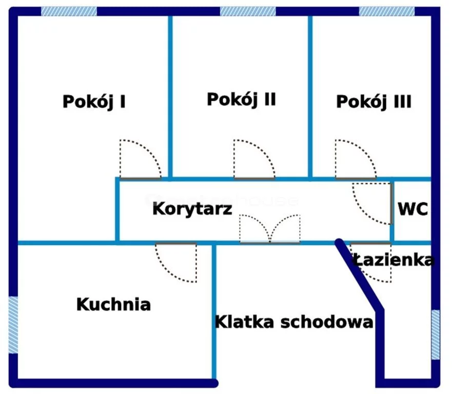 3 pokoje, mieszkanie 60,70 m², piętro 1, oferta nr , SMZARI790, Dobroszyce