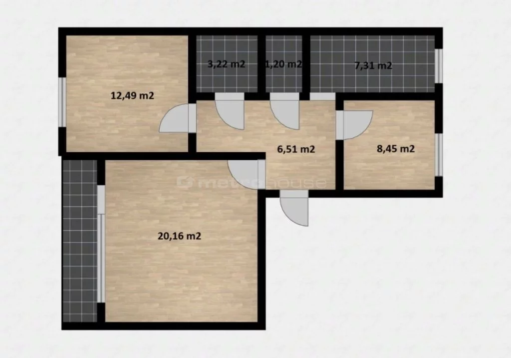 Mieszkanie trzypokojowe 61,57 m², Pabianice, Drewnowska, Sprzedaż