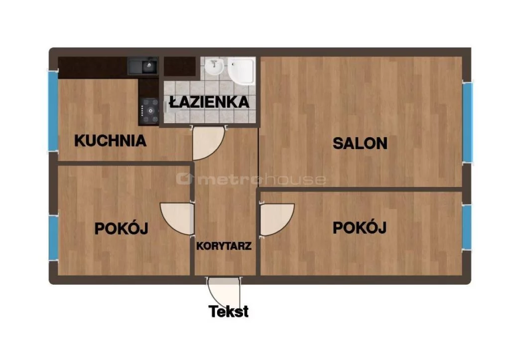 3 pokoje, mieszkanie 48,40 m², parter, oferta nr , SMZAJU904, Olsztyn, Dworcowa