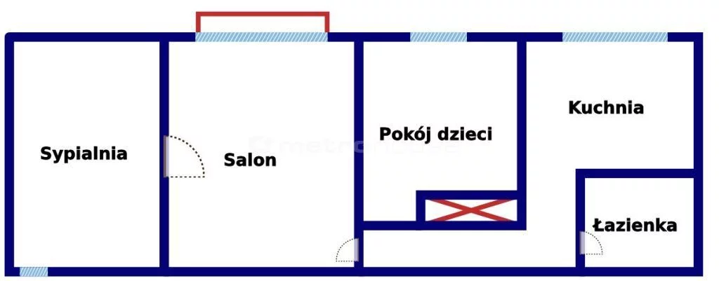 3 pokoje, mieszkanie 47,18 m², piętro 1, oferta nr , SMLISU972, Rybnik, Dworcowa