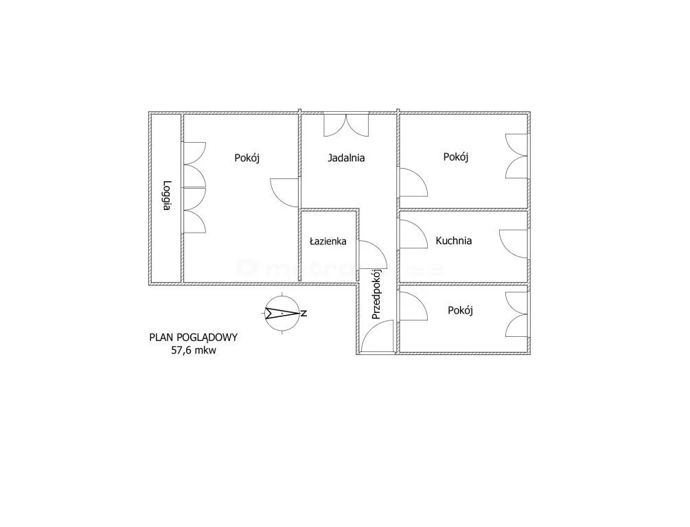 3 pokoje, mieszkanie 57,60 m², piętro 1, oferta nr , SMGAZY180, Warszawa, Mokotów, Mokotów, Gierymskiego
