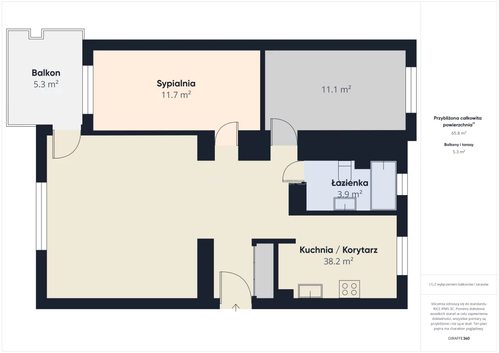 3 pokoje, mieszkanie 65,00 m², piętro 4, oferta nr , SMGATY529, Ostrołęka, Insurekcyjna