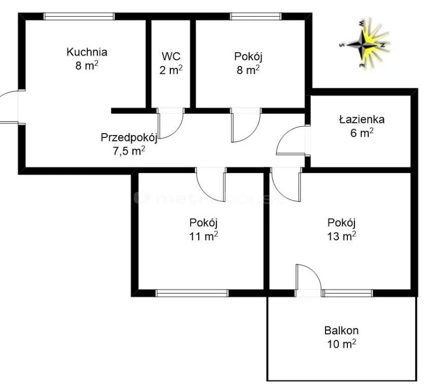 3 pokoje, mieszkanie 55,35 m², piętro 3, oferta nr , KIGU199, Kołobrzeg, Jana Pawła II
