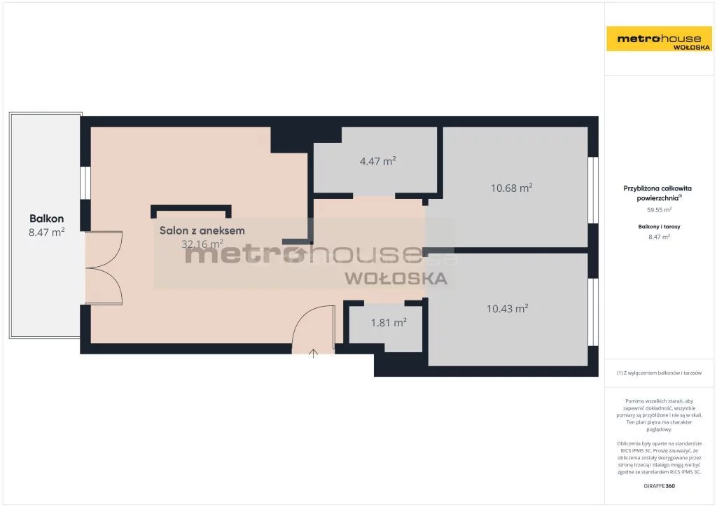 3 pokoje, mieszkanie 58,58 m², piętro 4, oferta nr , SMTUMO105, Warszawa, Włochy, Włochy, Jutrzenki
