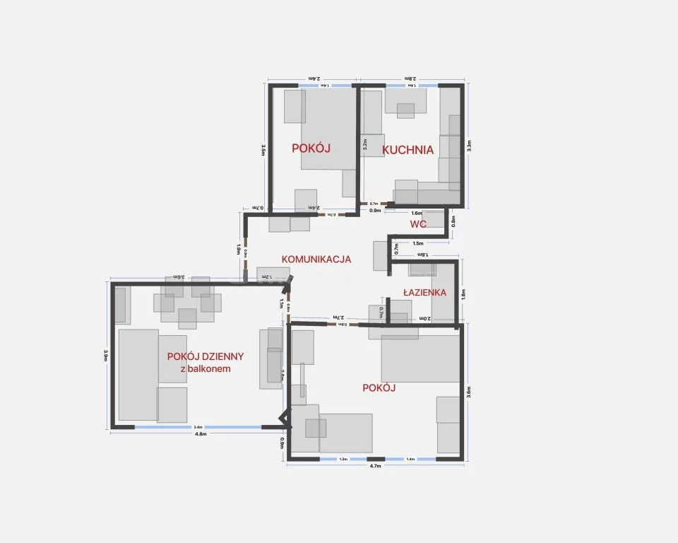 3 pokoje, mieszkanie 70,64 m², piętro 4, oferta nr , SMNARY158, Kielce, Barwinek