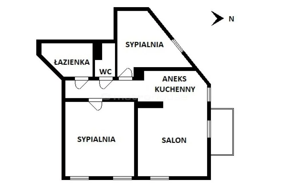 3 pokoje, mieszkanie 76,69 m², piętro 2, oferta nr , WUXO438, Kołobrzeg
