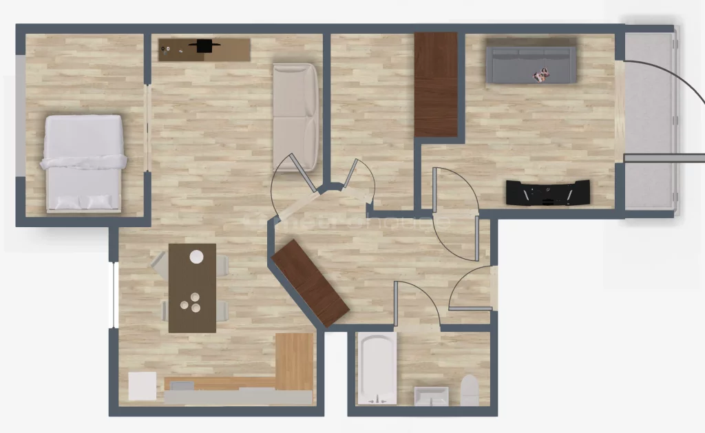 3 pokoje, mieszkanie 68,00 m², piętro 2, oferta nr , SMDEFI573, Elbląg, Konopnickiej