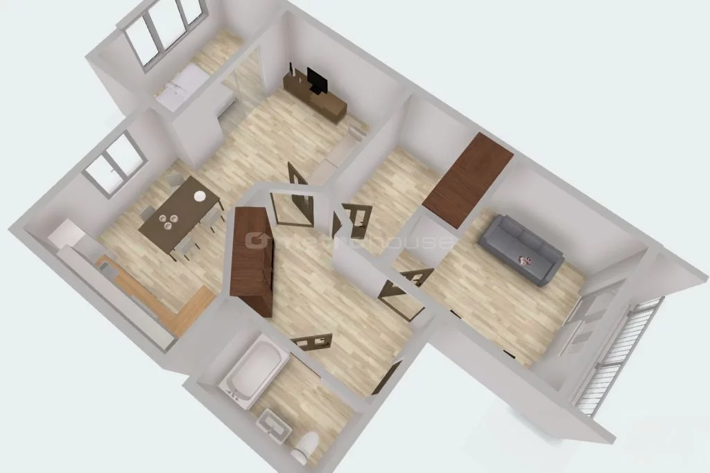 3 pokoje, mieszkanie 68,00 m², piętro 2, oferta nr , SMDEFI573, Elbląg, Konopnickiej