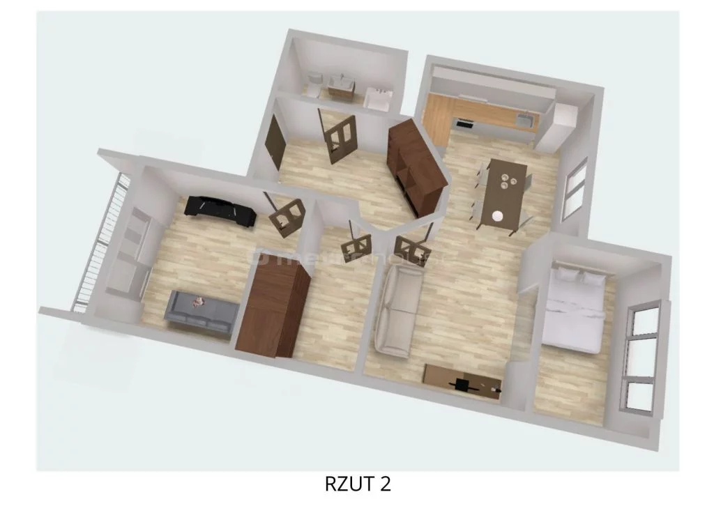 3 pokoje, mieszkanie 68,00 m², piętro 2, oferta nr , SMDEFI573, Elbląg, Konopnickiej