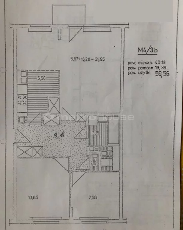 3 pokoje, mieszkanie 59,60 m², piętro 2, oferta nr , NOSA017, Warszawa, Ursynów, Ursynów, Kopcińskiego