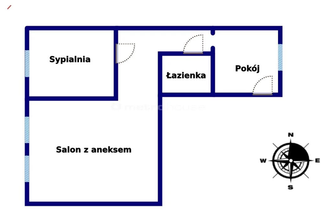 3 pokoje, mieszkanie 62,17 m², parter, oferta nr , ZEGA108, Pabianice, Kościuszki