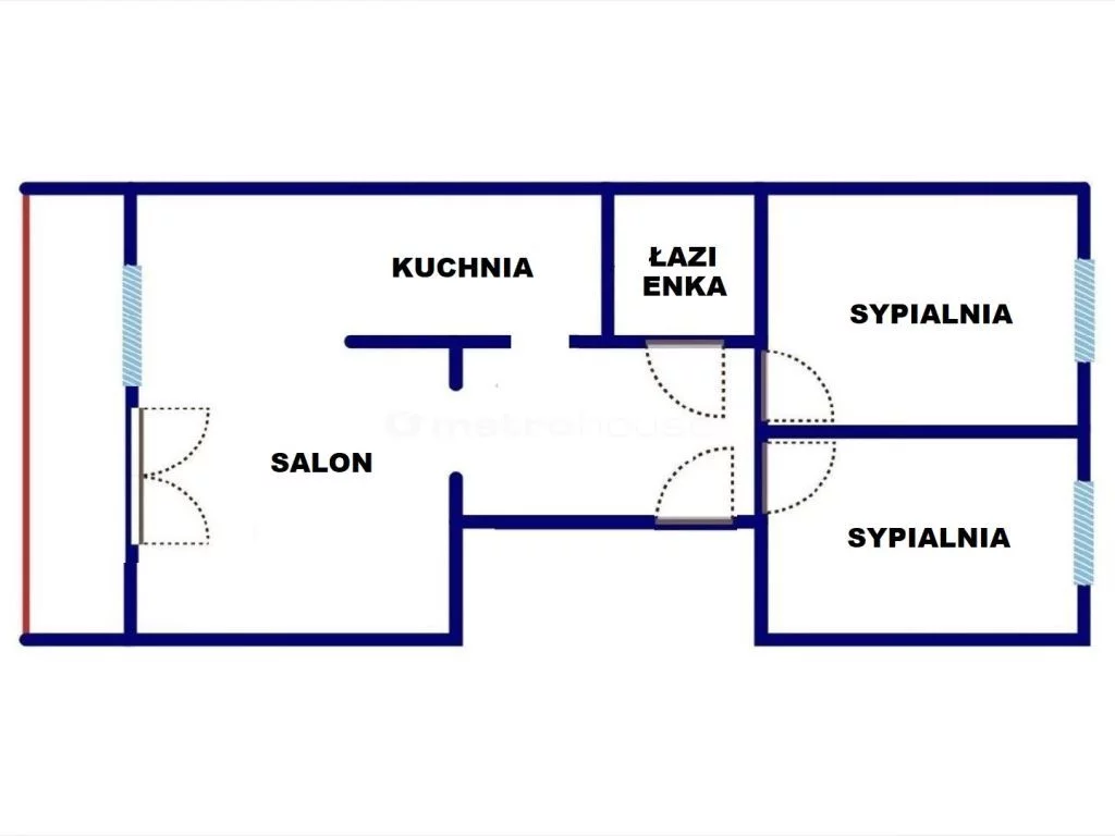 Mieszkanie na sprzedaż, 58,50 m², 3 pokoje, 2 piętro, oferta nr SMLOTE515