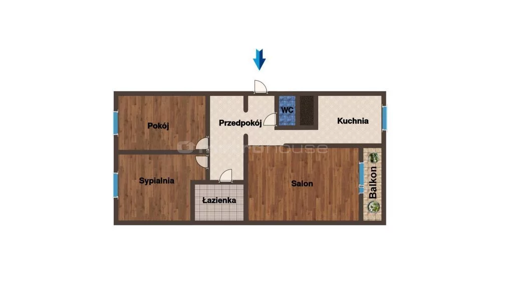3 pokoje, mieszkanie 63,80 m², piętro 4, oferta nr , SMMESU163, Zabrze, Kossaka