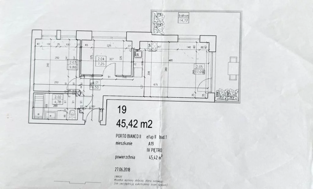 3 pokoje, mieszkanie 45,42 m², piętro 4, oferta nr , SMFITA884, Rumia, Kosynierów