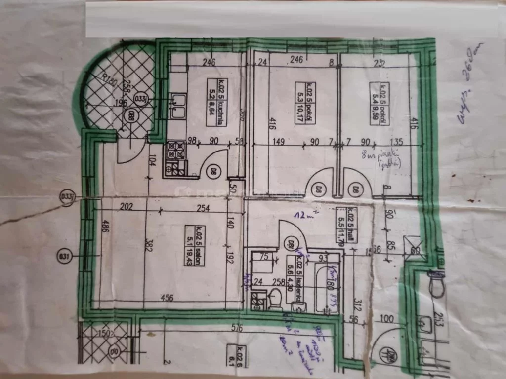 3 pokoje, mieszkanie 64,31 m², piętro 1, oferta nr , SMFAPA809, Siedlce, Koszarowa
