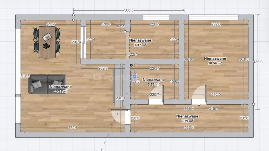 Mieszkanie na sprzedaż, 47,00 m², 3 pokoje, 2 piętro, oferta nr SMLUDY481