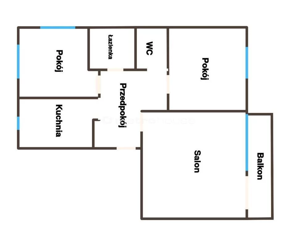 3 pokoje, mieszkanie 64,37 m², piętro 1, oferta nr , SMRORE948, Iława, Królowej Jadwigii