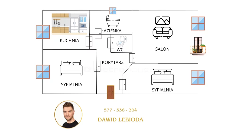 3 pokoje, mieszkanie 60,80 m², parter, oferta nr , SMLOSO704, Biała Podlaska, Księcia Witolda