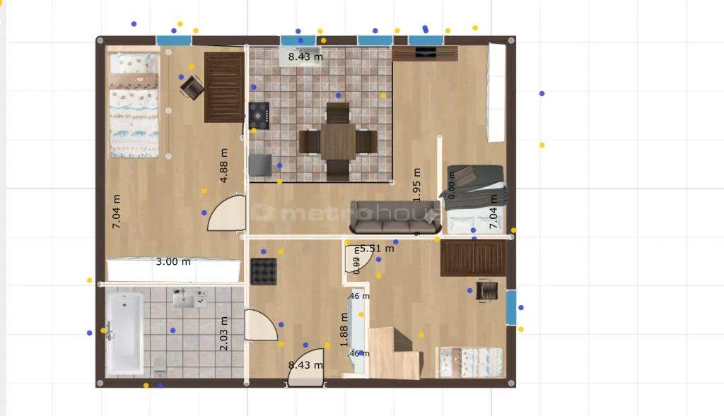 3 pokoje, mieszkanie 59,10 m², piętro 1, oferta nr , SMPITA888, Szczecin, Księżnej Dąbrówki
