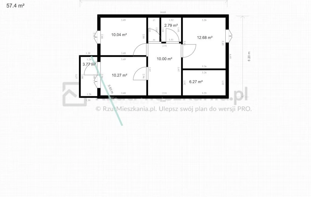 3 pokoje, mieszkanie 57,00 m², parter, oferta nr , SMBUVE579, Łódź, Bałuty, Bałuty