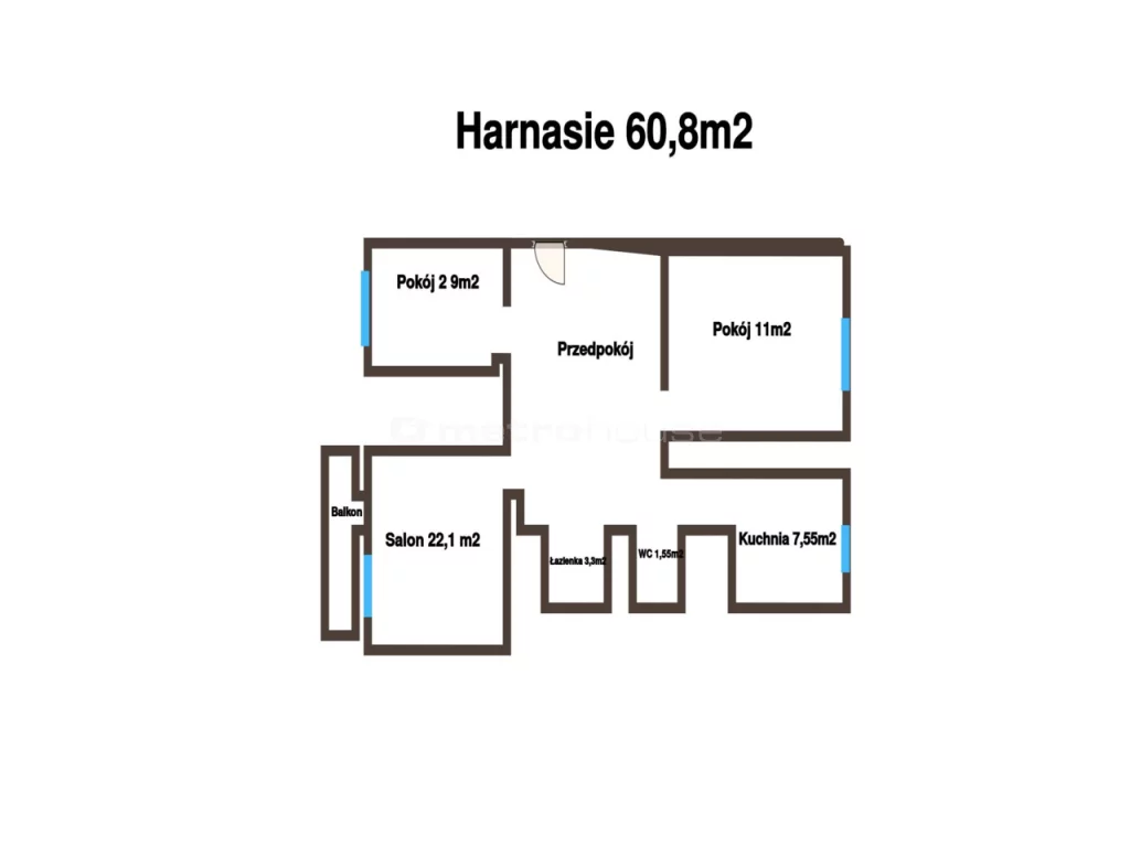 3 pokoje, mieszkanie 60,80 m², piętro 4, oferta nr , SMDEDE200, Lublin, Czechów Północny, Czechów Północny
