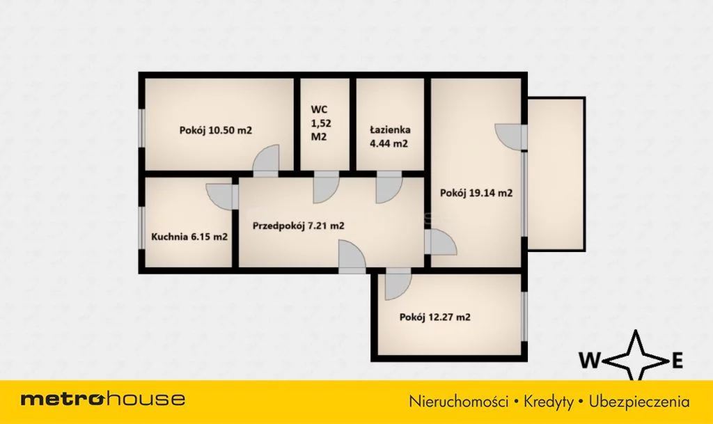 3 pokoje, mieszkanie 61,23 m², piętro 4, oferta nr , SMFELE602, Lublin, Wrotków, Wrotków, Medalionów