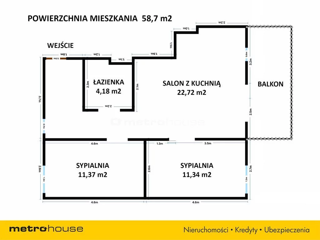 3 pokoje, mieszkanie 58,70 m², piętro 1, oferta nr , SMGUGO688, Bielsko-Biała, Mieszka I