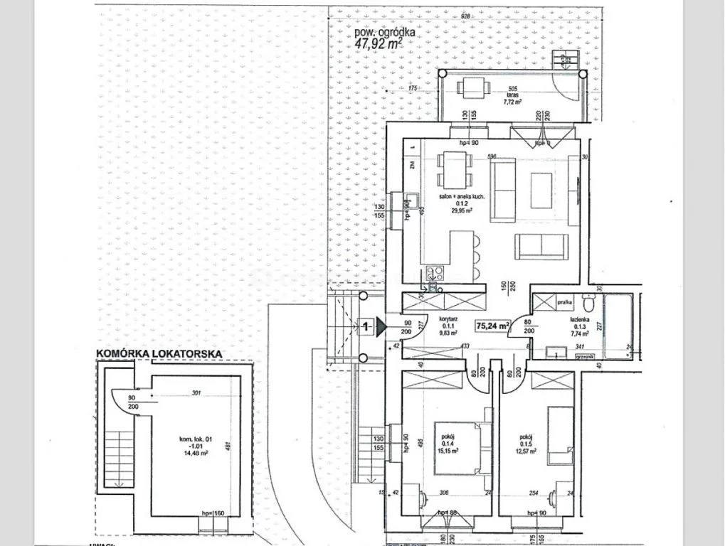 3 pokoje, mieszkanie 76,48 m², parter, oferta nr , SMVITI517, Borne Sulinowo, Mikołaja Reja