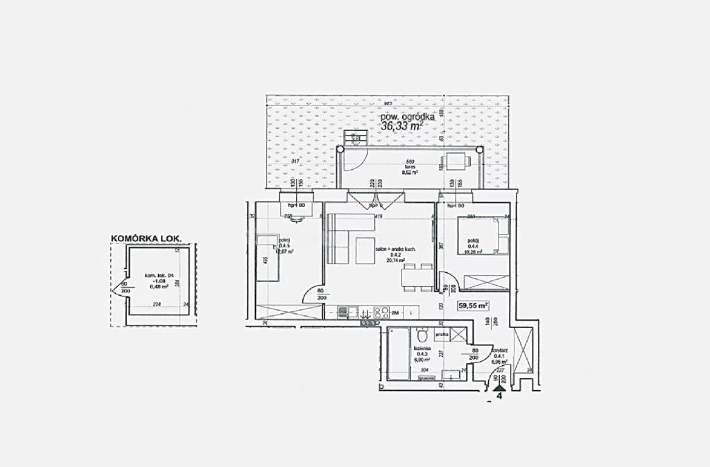 3 pokoje, mieszkanie 60,12 m², parter, oferta nr , SMGICE799, Borne Sulinowo, Mikołaja Reja