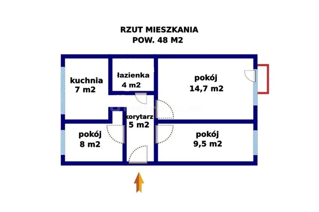 3 pokoje, mieszkanie 48,00 m², piętro 3, oferta nr , SMMARO487, Ostrołęka, Modrzejewskiej