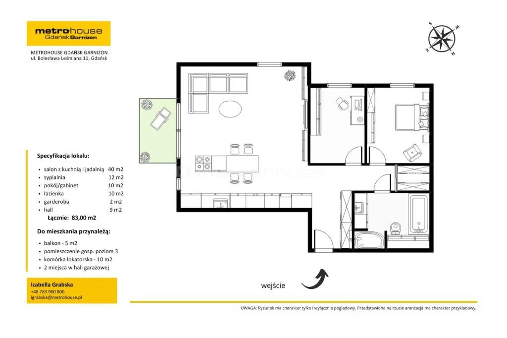3 pokoje, mieszkanie 82,91 m², piętro 3, oferta nr , SMZESO395, Gdańsk, Piecki-Migowo, Morena, Morenowe Wzgórze