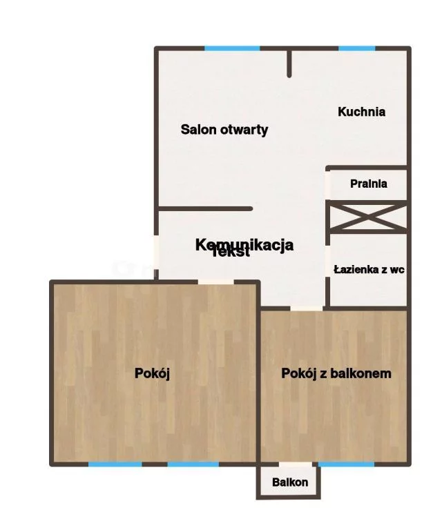 3 pokoje, mieszkanie 62,61 m², parter, oferta nr , SMLICA698, Gorzów Wielkopolski, Obrońców Pokoju