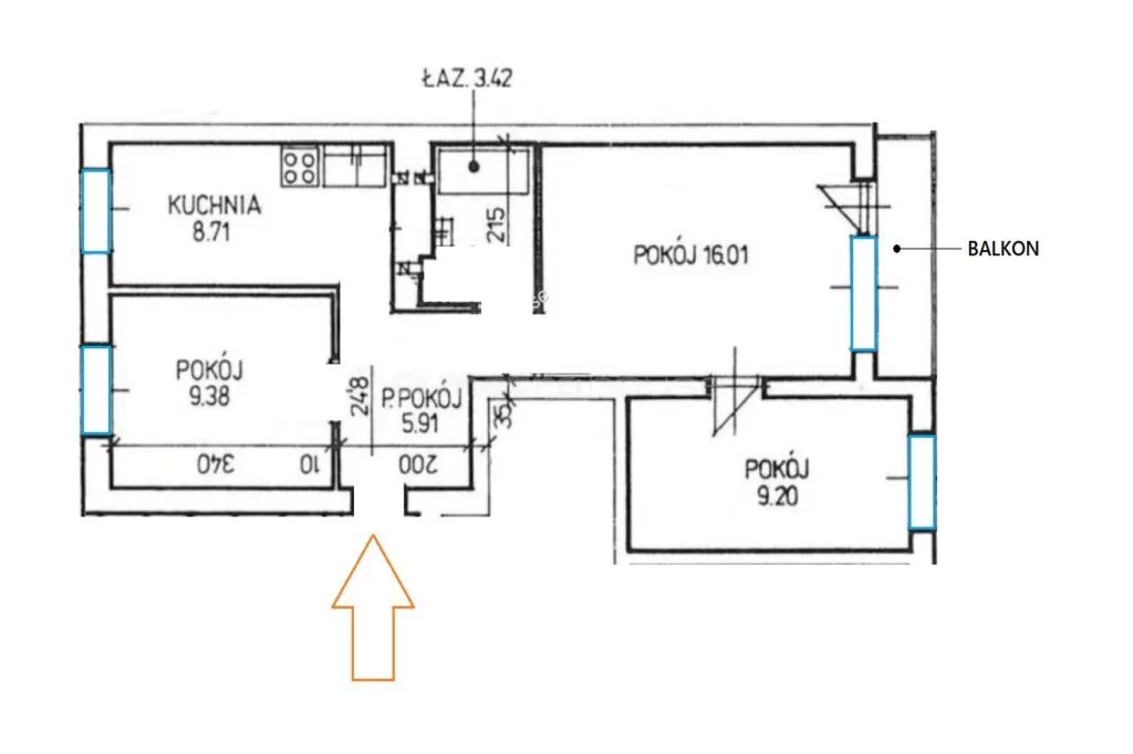 3 pokoje, mieszkanie 53,00 m², piętro 4, oferta nr , SMBAMY356, Kraków, Bieżanów-Prokocim, Prokocim, Okólna