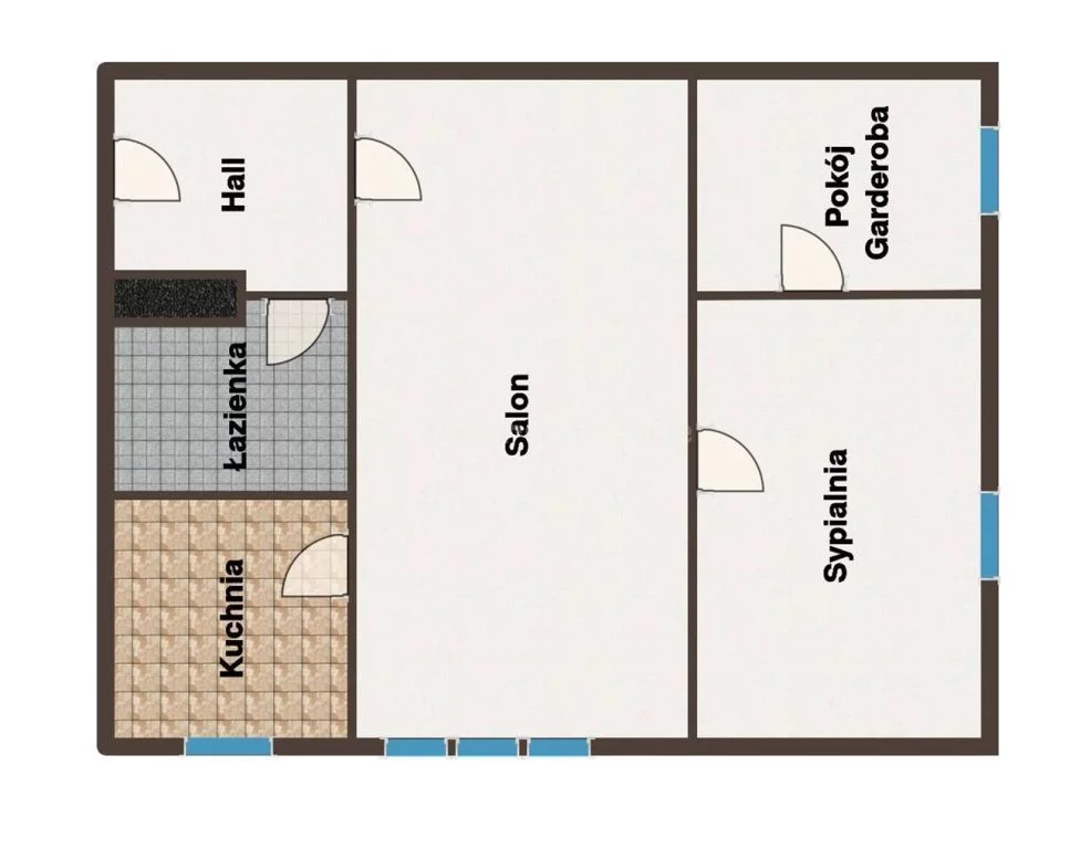 3 pokoje, mieszkanie 43,80 m², parter, oferta nr , SMMASU260, Olsztyn, Zatorze, Okrzei
