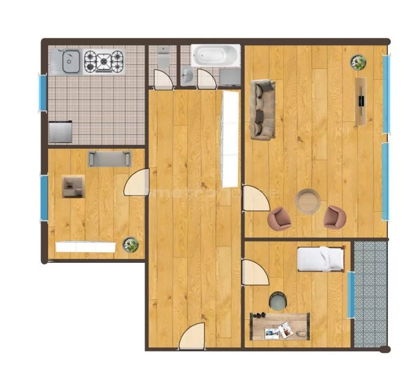 3 pokoje, mieszkanie 65,50 m², piętro 4, oferta nr , SMJUGY416, Oleśnica