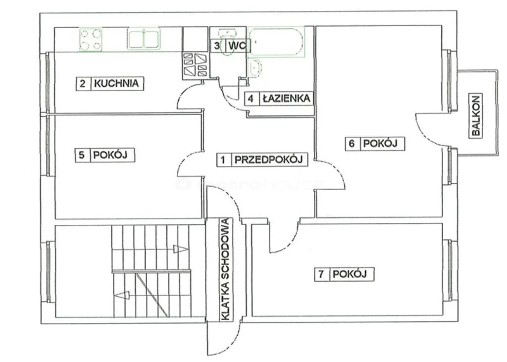 3 pokoje, mieszkanie 52,97 m², piętro 3, oferta nr , SMGIHY817, Stargard, Osiedle Zachód B