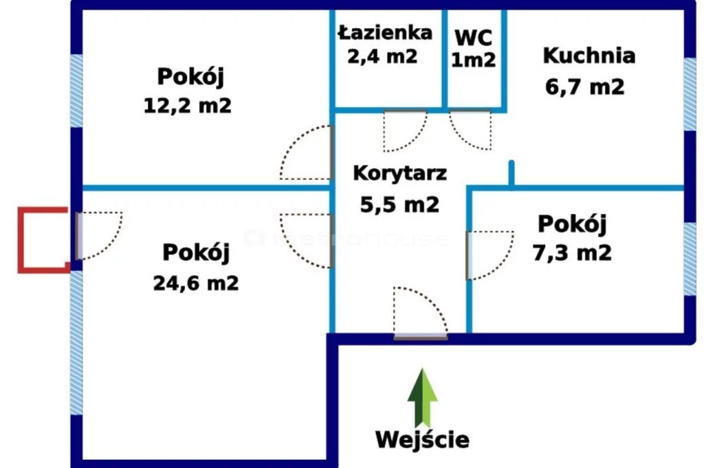 3 pokoje, mieszkanie 60,00 m², piętro 3, oferta nr , SMSAKU674, Ostrołęka