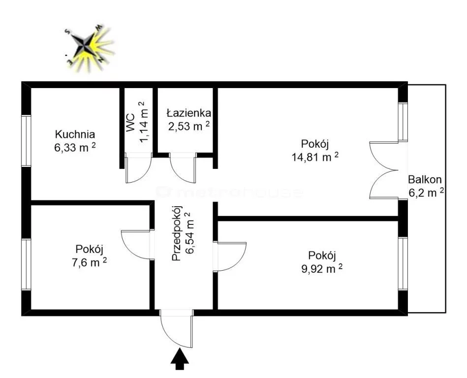 3 pokoje, mieszkanie 48,00 m², piętro 11, oferta nr , BYHU671, Włocławek, Ostrowska