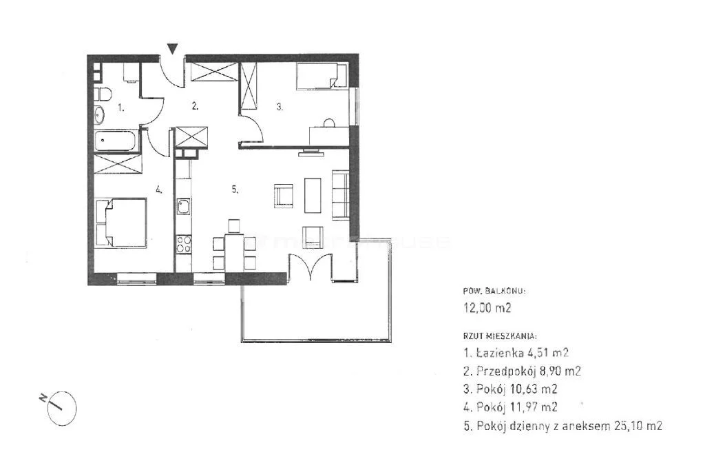3 pokoje, mieszkanie 63,34 m², parter, oferta nr , SMZAHY227, Siedlce, Partyzantów