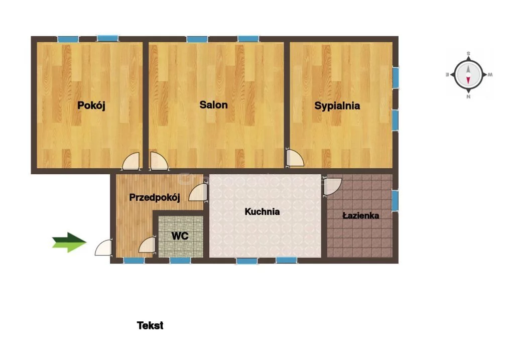 3 pokoje, mieszkanie 83,90 m², parter, oferta nr , SMROMY747, Zabrze, Pestalozziego