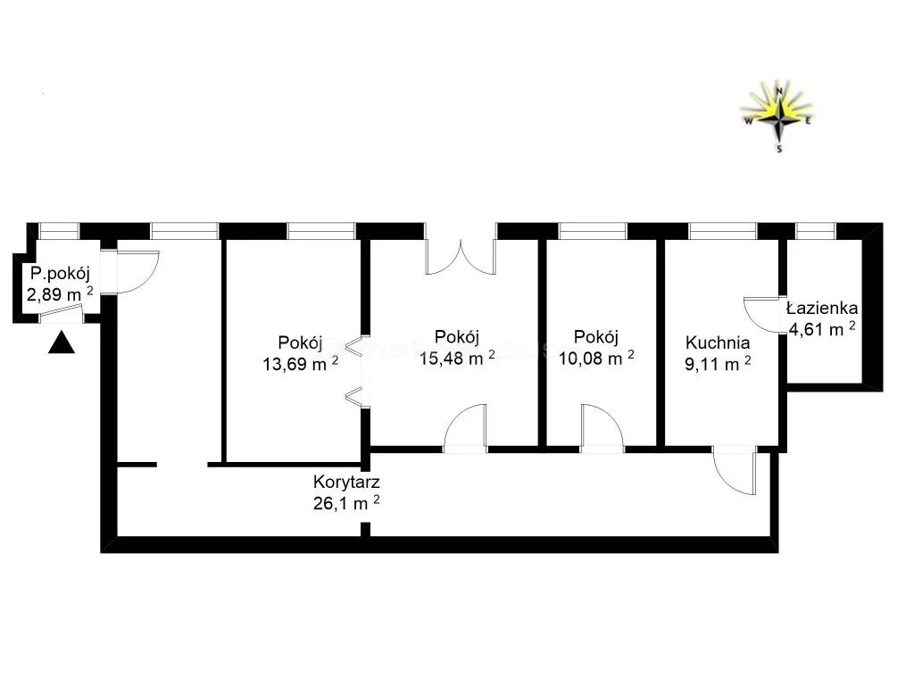 3 pokoje, mieszkanie 83,26 m², piętro 2, oferta nr , RORY083, Łódź, Śródmieście, Śródmieście, Piotrkowska