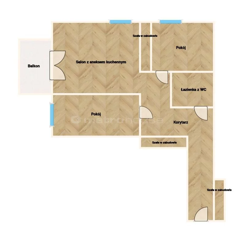 3 pokoje, mieszkanie 63,36 m², parter, oferta nr , SMLISI169, Stargard, Pogodna
