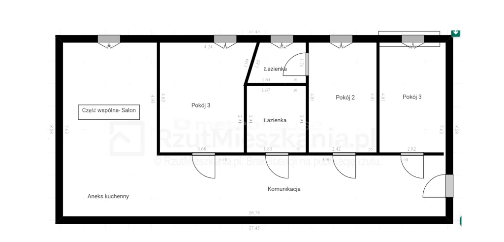 3 pokoje, mieszkanie 67,40 m², piętro 2, oferta nr , SMDEDU612, Łódź, Śródmieście, Śródmieście, Pomorska