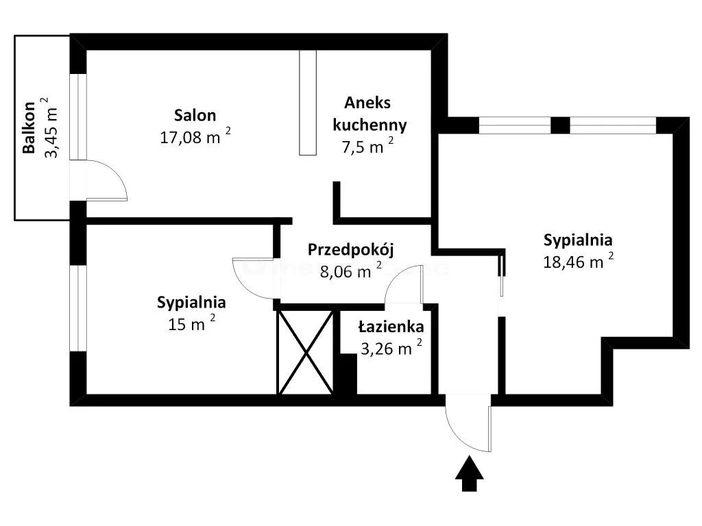3 pokoje, mieszkanie 69,36 m², piętro 4, oferta nr , SMZALE133, Rumia, Pomorska