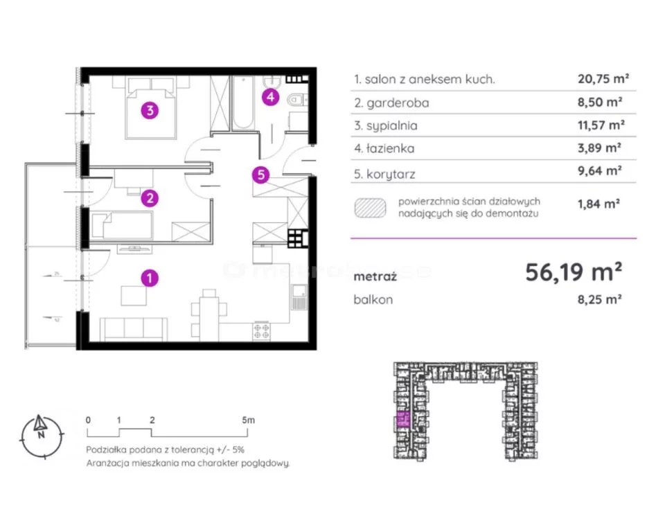 3 pokoje, mieszkanie 59,50 m², parter, oferta nr , NIZO679, Poznań, Naramowice, Naramowice
