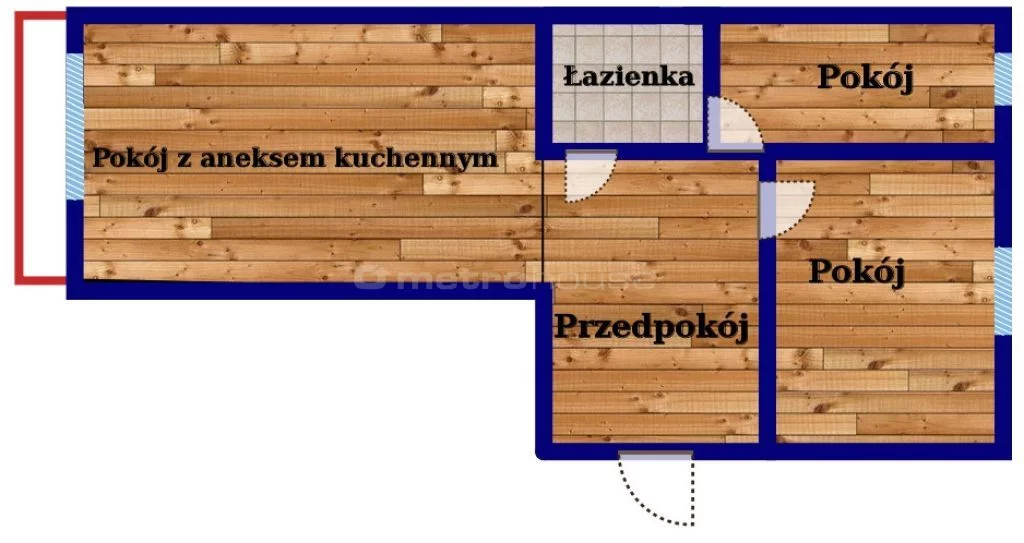 3 pokoje, mieszkanie 47,61 m², piętro 4, oferta nr , FAJY070, Piotrków Trybunalski, Roosevelta